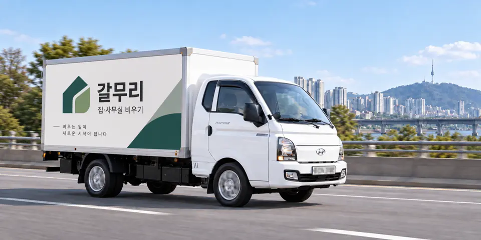 갈무리 작업 차량을 그린 그림, 화도면 유품정리